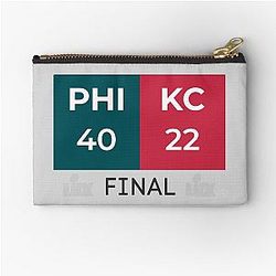 Super Bowl 59 - Philadelphia Eagles (40) vs Kansas City Chiefs (22) Zipper Pouch