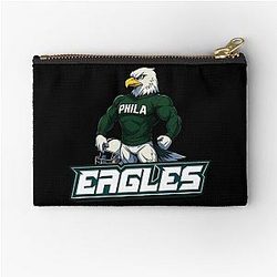 Vintage Philadelphia Eagles Helmet Design Zipper Pouch
