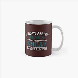 Funny Philadelphia Pro Football - Sundays are for Jesus and Philly Classic Mug