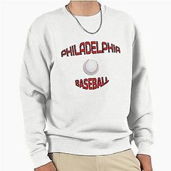 Philadelphia Vintage Baseball Throwback Retro Design Pullover Sweatshirt
