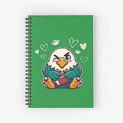 Cute Kawaii Philadelphia Eagles Love Spiral Notebook