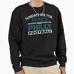 Funny Philadelphia Pro Football - Sunday For Jesus and Philly Pullover Hoodie Sweatshirt