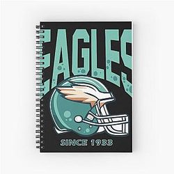 Vintage Philadelphia Eagles Helmet Design Notebook