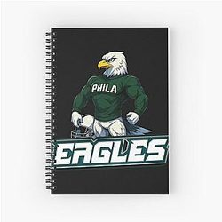 Graphic Philadelphia Football Eagles Fan Spiral Notebook