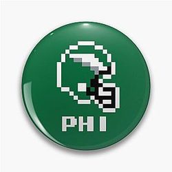 Philadelphia Eagles Tecmo Super Bowl Football Helmet Pin