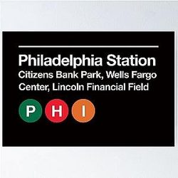 Philadelphia Sports Venue Subway Sign Poster