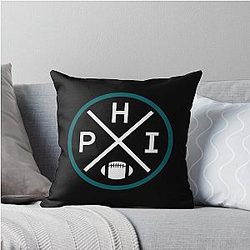 Retro Philadelphia Football Vintage PHI Throw Pillow