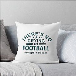 Funny Philadelphia Pro Football Throw Pillow Except in Dallas