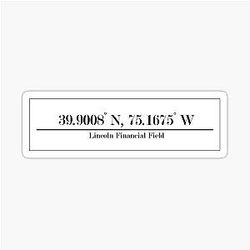 Lincoln Financial Field Philadelphia Eagles Sticker