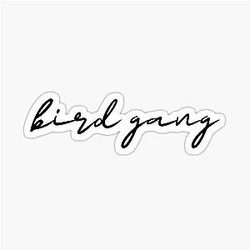 Philadelphia Eagles Bird Gang Black Script Sticker