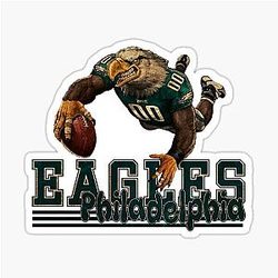 Vintage Philadelphia Eagles Helmet Design Decal