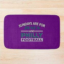 Funny Philadelphia Pro Football - Sundays are for Jesus and the Philly Bath Mat