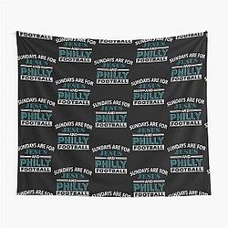 Funny Philadelphia Pro Football - Sundays are for Jesus and Philly Tapestry