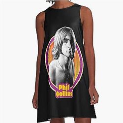 Art Phil Collins A-Line Dress