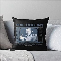 Art Phil Collins Throw Pillow