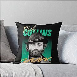 Art Phil Collins Throw Pillow