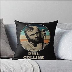 Art Phil Collins Throw Pillow
