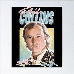 Phil Collins 80s Retro Aesthetic Design Poster