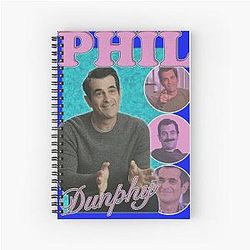10mb Vintage Phil Dunphy Homage Bootleg, Phil Dunphy T-Shirt, Phil Dunphy Modern Family Spiral Notebook