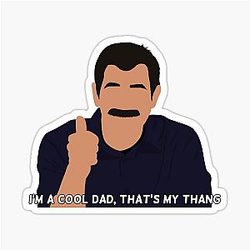 Phil Dunphy Cool Dad Moustache Sticker