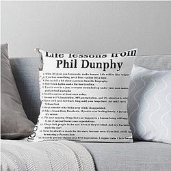 Life Lessons From Phil Modern Family Sitcom Cameron Alex Gift Graph Throw Pillow