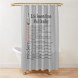 Life Lessons from Phil Dunphy Modern Family Sitcom Cameron Tucker Alex Dunphy Gift Shower Curtain