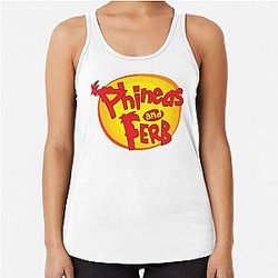 Cute Phineas and Ferb Racerback Tank Top