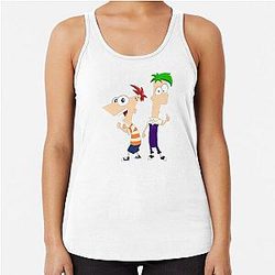 Pixel Phineas and Ferb Tank Top