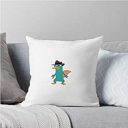 Perry the Platypus Sticker Phineas and Ferb Agent P Throw Pillow