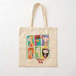 Disney Phineas and Ferb Character Collage Tote Bag