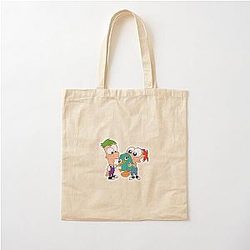 Baby Phineas Ferb with Perry Cotton Tote Bag