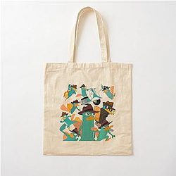 Perry the Platypus Phineas and Ferb Cotton Tote Bag