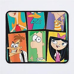 Disney Phineas Ferb Character Collage Mouse Pad