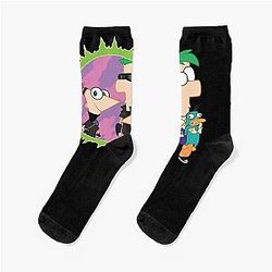 Phineas and Fb Love You Fans Funny Socks