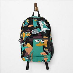 Perry the platypus Phineas and Ferb collage design backpack