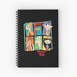 Disney Phineas and Ferb Character Collage Notebook