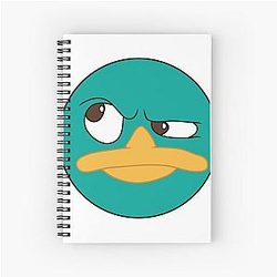 Perry The Platypus Phineas Ferb Spiral Notebook