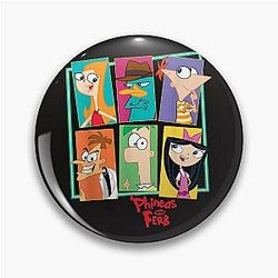 Disney Phineas and Ferb Character Collage Pin