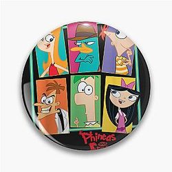Disney Phineas and Ferb Character Collage Pin