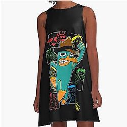 Phineas and Ferb Operatives A-Line Dress