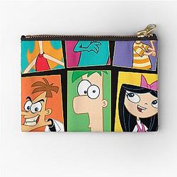 Disney Phineas and Ferb Character Zipper Pouch
