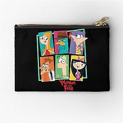 Disney Phineas Ferb Character Collage Zipper Pouch