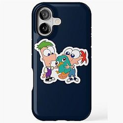 Baby Phineas and Ferb with Perry iPhone Tough Case
