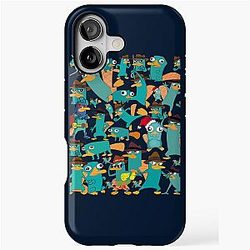Phineas and Ferb - Black Background iPhone Tough Case