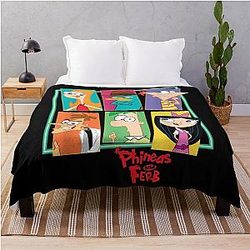 Disney Phineas and Ferb Character Throw Blanket