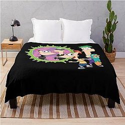 Phineas and Ferb Love You Fans Throw Blanket