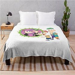 Phineas and Ferb Love You Throw Blanket