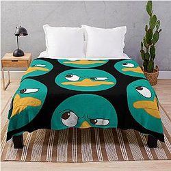 Perry the Platypus Phineas and Ferb Throw Blanket
