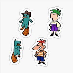 Mini Phineas and Ferb sticker