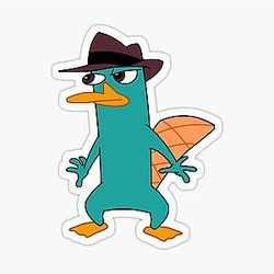 Perry the Platypus Sticker Phineas Ferb Agent P Sticker